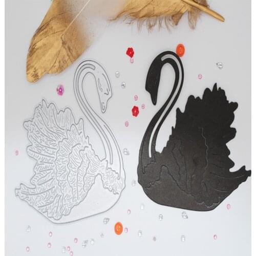 10.2*9.5cm swan New Metal Cutting Dies New Stencils for DIY Scrapbooking Paper Cards Craft Making Craft Decoration