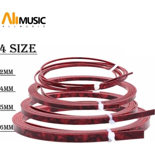 Cool Guitar Parts Celluloid Guitar Binding Body project Purfling Strip Red Pearl-6/5/4/2 x 1.5mm