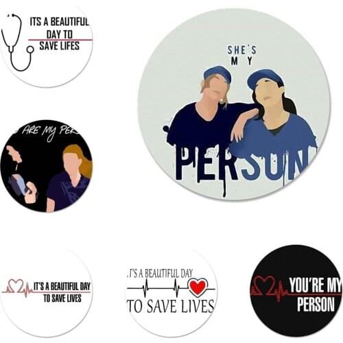 Greys Anatomy Is My Person Badge Brooch Pin Accessories For Clothes Backpack Decoration gift