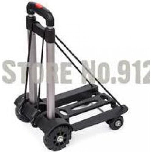 Folding Portable Trolley Cart Shopping Trolley Climbing Stairs Rider Drag Household Luggage Cart Pull Cargo Trolley