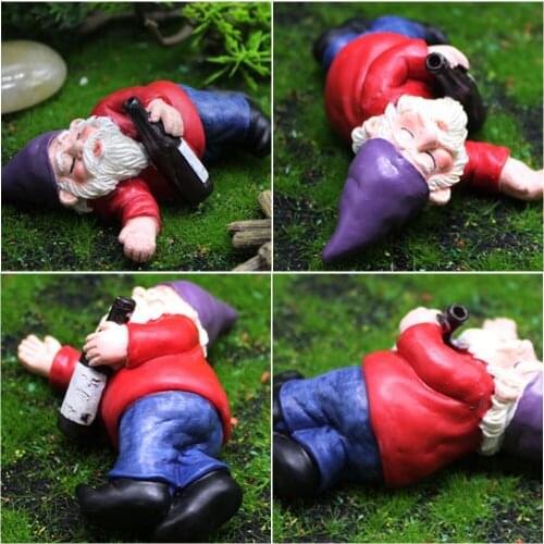 Resin Naughty Garden Gnome Statues Christmas Dress Up DIY Sculptures Decoration Gardening Decor Durable Yard Accessories Jardin