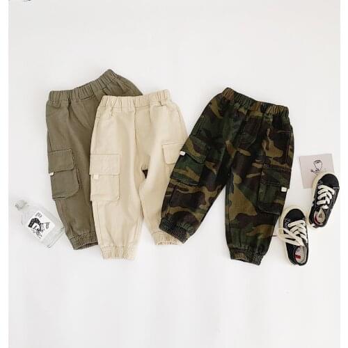 Spring Autumn Baby Boys Pants Fashion Camouflage Sweatpants for Boys 1 2 3 4 5 Years Toddler Kids Pants High Quality Trousers