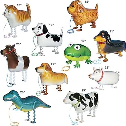 Cartoon Animal Dinosaur Aluminum Foil Balloon Standing Walking Balloon Children Birthday Party Decorations Helium Balloon Toy
