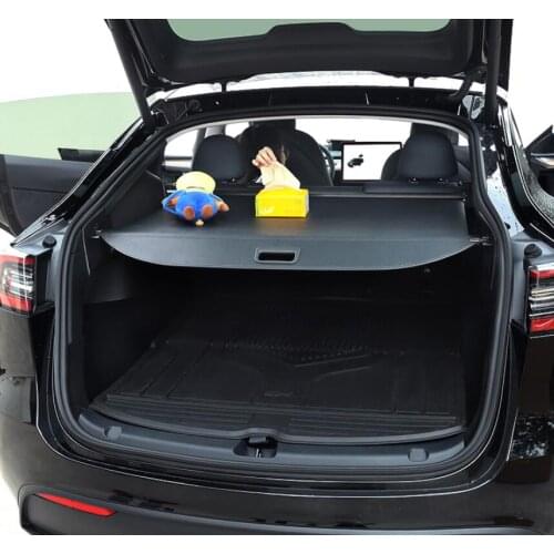 Rear Cargo Cover For Tesla Model Y 2020 2021 2022 Privacy Trunk Screen Security Shield Shade Auto Accessories Black