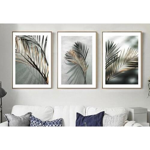 Green Plant Leaves diy diamond painting 3pcs full round diamond square drill embroidery Rhinestone Hallway BackgroundZP-450