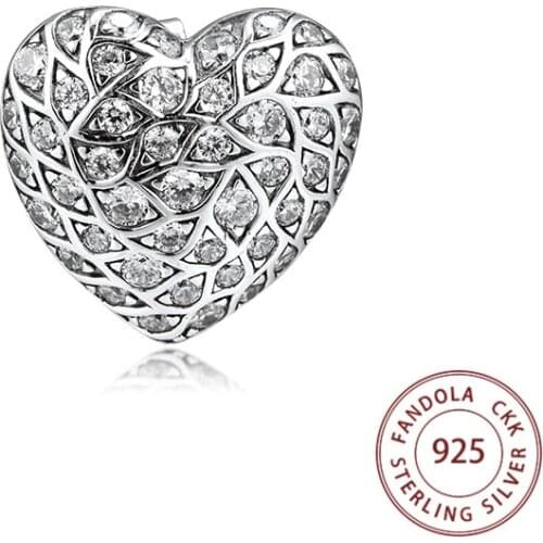 925 Sterling Silver Earring Sparkling Pattern Heart Single Stud Earrings for Women Silver Earings Fashion Jewelry pendientes