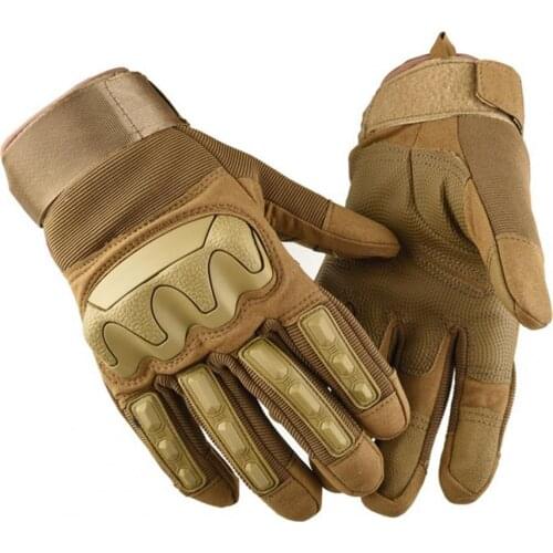2Pcs Gloves Wear-resistant Anti-slip Microfiber Faux Leather Portable Full Finger Hand Protector for Cycling
