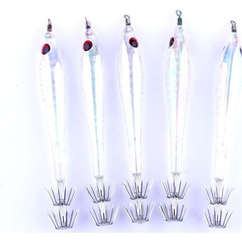 5 Pcs Outdoor Luminous Squid Cuttlefish Fishing Lures Tackle Jig Bait Hooks Fishing Lure Pesca Isca Artificial leurre souple 6