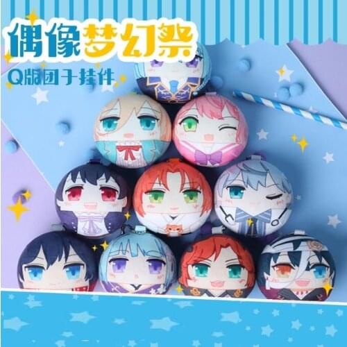 Anime Ensemble Stars Tenshouin Eichi Tori Himemiya Tsukinaga Leo Plush Toys Stuffed Plush 8cm Pendant Keychain Children Gift