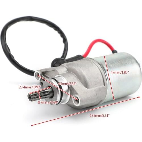 Artudatech Starter Motor 9-Spline For Yamaha TTR50E TT-R50 2005-2017 TTR90 TT-R90 2004-2007 1P6-H1800-01 5HN-81890-00 Motorcycle