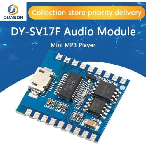 DY-SV17F Audio Module Mini MP3 Player IO Trigger USB Download Flash Voice Module