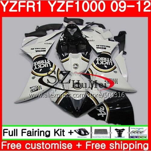 Bodys For YAMAHA YZF1000 YZFR1 09 10 11 12 YZF-1000 77SH15 YZF-R1 YZF 1000 R 1 YZF R1 2009 2010 2011 2012 Fairings Lucky Strike