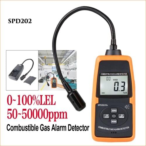 SPD202/EX Digital Combustible Gas Detector Natural LPG Coal Alarm Tester Meter Tool Household Portable Gas Analyzer