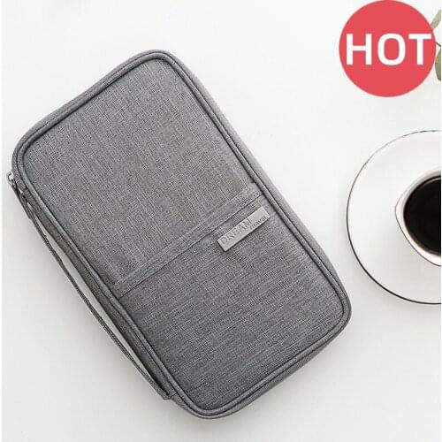 Travel Wallet Family Passport Holder Waterproof Tickets Credit Card Storage Bag Home Office Travel Document Organizer Pouch Bag