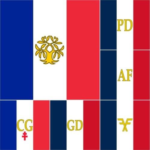 France MarqueMitterrand 1982 Flag 4X4FT 120x120cm 100D Polyester Double Stitched High Quality Banner