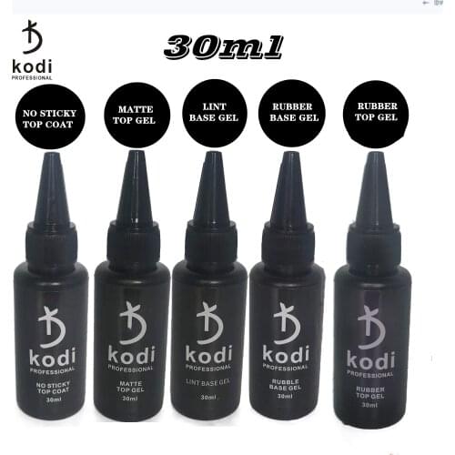 KODI 30ML Rubber Base Top Gel Nail Polish Thick No sticky Matte Top Manicure UV Led Varnish Hybrid Nails Art For Professional