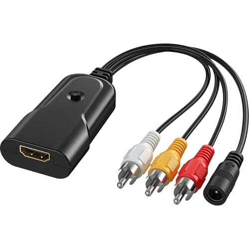 HDMI-compatible to AV/CVBS 3RCA Composite Video Audio Converter HDMI2AV Adapter Support NTSC/PAL for VCR PS4 Camera DVD