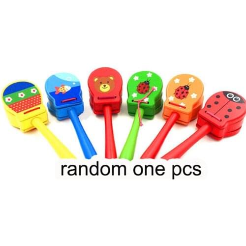 Instrument Percussion Musical Wooden Long Handle Castanets Castanets Music Baby Kids Beautiful &Healthy Toy