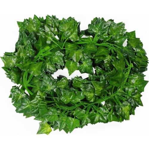 10pcs Artificial Lvy Leaf Garland Plants Vine Fake Foliage Handmade Flowers Home Decor Wedding Decoration DIY Wreath Silk Flower