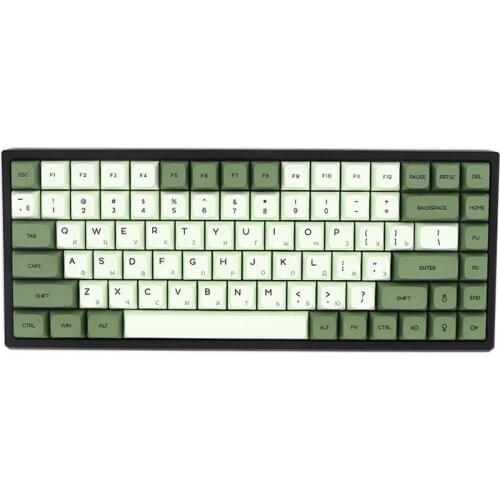 New Keyboard Cap Matcha Color Gka Highly Sublimated Mechanical Keyboard Keycap Pbt Thick Material Japanese Russian Korean Keycap