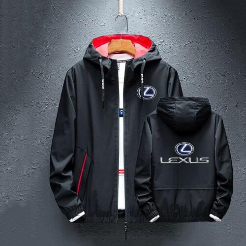 LEXUS Logo 2021 College style Jacket Zipper Hoodie Splice Windbreaker Rainproof Coat Casual Fashion pullover applique Coats