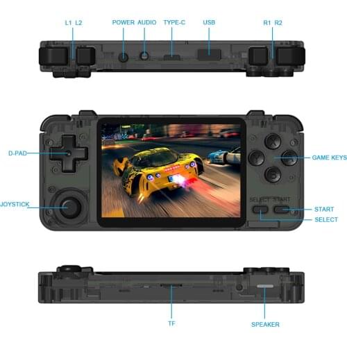 RK2020 Metal Retro Game Console Aluminum 3.5Inch IPS Screen Purple Portable Handheld Game Console For PS1 PSP Video Game Console