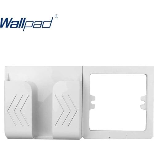 Phone Holder Stick on the Wall for Charging Nearby Socket Switch Wallpad Plastic Fireproof Box Hold the Cellphone