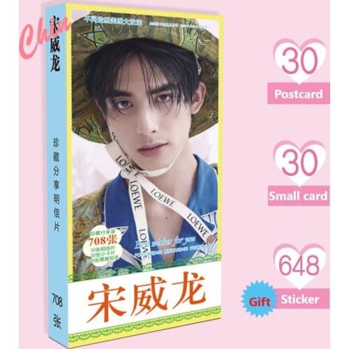 Song Weilong Postcard Present Stickers Badge Chinese Star Songweilong Related Product Star Around Fans Collection
