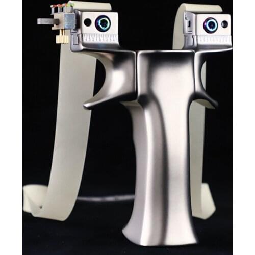 New Titanium Alloy Flat Leather Slingshot High Strength Hunting Catapult Precision Competitive Outdoor Shooting Slingshot Set