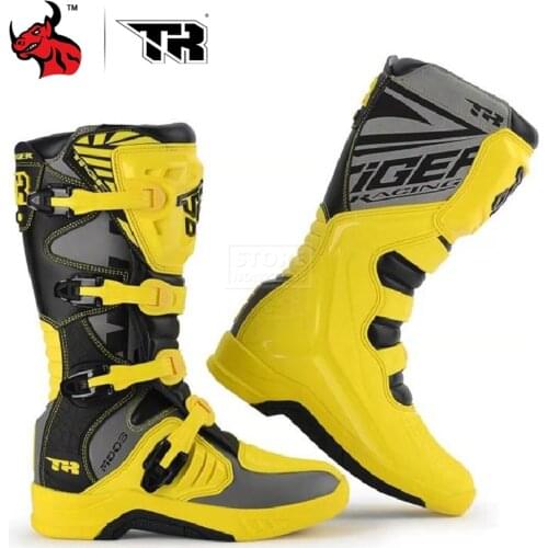Wearable Motocross Boots Anti-Fall Profession Motorcycle Boots Non-slip Motorboats Shoes Botas Moto Off-Road Riding Racing Boots
