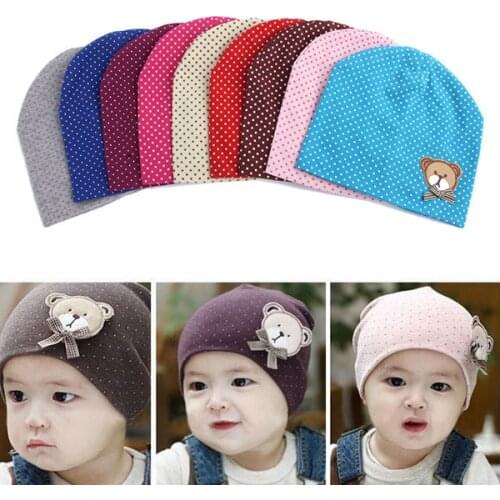 Fashion Baby Unisex Boys Girls Dot Beanie Hat Chic Kids Infant Free Shipping & Drop Shipping