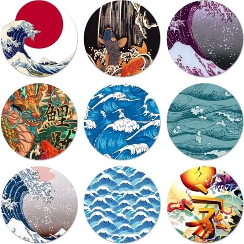 Japanese style Art Japan Badge Brooch Pin Accessories For Clothes Backpack Decoration gift 58mm
