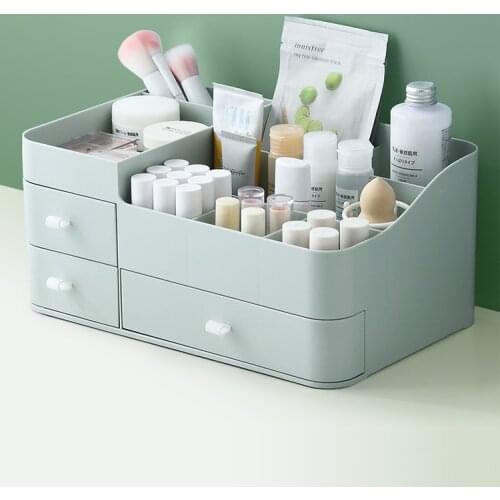 Cosmetics Storage Box Desktop Dormitory Racks Skin Care Products Lipstick Dressing Table Finishing Home Desk