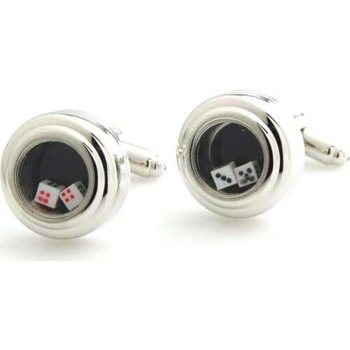 YH-1810 Novelty Dice Gambling Cufflinks - Factory Direct Wholesale
