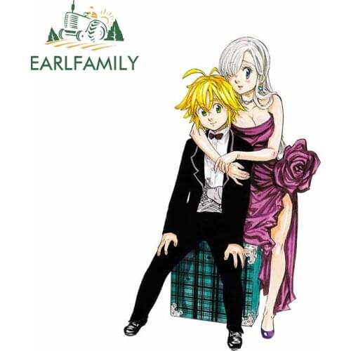 EARLFAMILY 13cm x 8.2cm For Seven Deadly Sins Funny Car Stickers Car Accessories Decal Waterproof Graffiti Sticker Trunk Decor