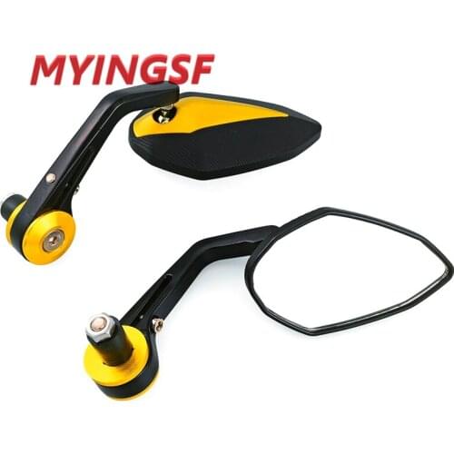 2pcs Universal 7/8" Round Bar End Rear Mirrors Moto Motorcycle Motorbike Scooters Rearview Mirror Side View Mirrors