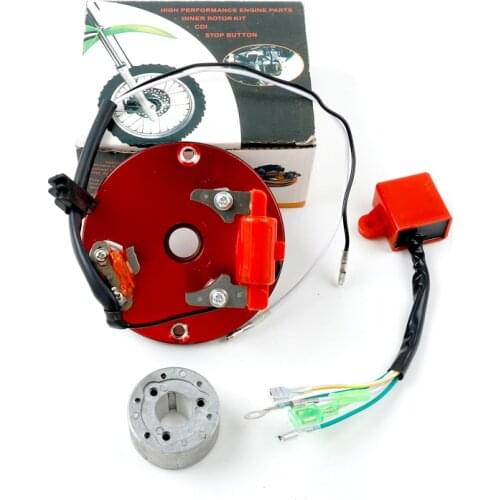 1 Set Motorcycle Magneto Stator Rotor & Ignition Coil Assembly Kit Replacement For 50/110/125/140/150CC Scooter Go Kart ATV Quad