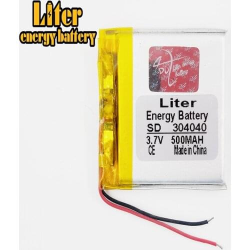 1pcs/lot Good Qulity 3.7V,500mAH,304040 Polymer lithium ion / Li-ion battery for TOY,POWER BANK,GPS,mp3,mp4