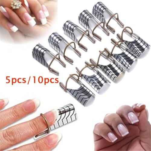 10PCS/5PCS Women Reusable UV Gel Acrylic Tips Nail Art Extension Guide Form Tool