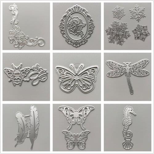 28 Styles can Choose) 2021 Flowers Metal Cutting Dies DIY Scrapbooking Paper Photo Album Crafts Butterfly Mould Punch Stencils