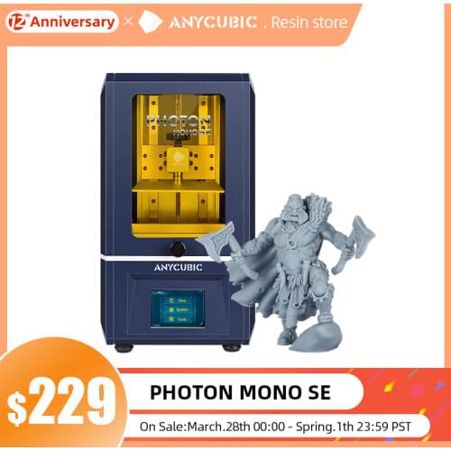 ANYCUBIC Photon Mono SE 2k LCD Screen 3D Printer High Speed Remote control Easy Bed Leveling Resin Printing impresora 3d