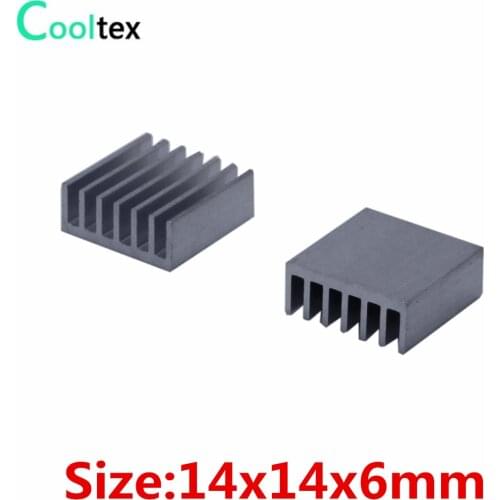 500pcs/lot) 14x14x6mm Aluminum heatsink Extruded heat sink radiator for Electronic IC chip RAM