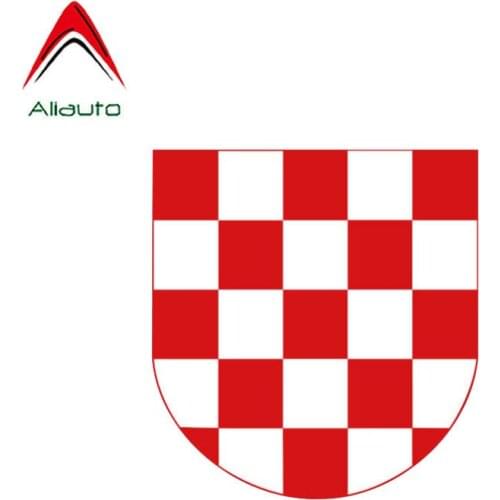 Aliauto Car Sticker Warning Croatia Coat of Arms Flag PVC Decal for Nissan Suzuki Peugeot Skoda Volvo Honda Civic VW,11cm*11cm