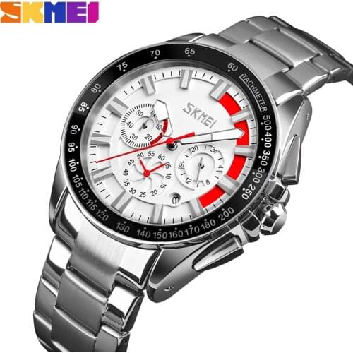 SKMEI Watch Men Fashion Sports Quartz Clock Mens Watches Top Brand Luxury Business Waterproof Watch Relogio Masculino 9167