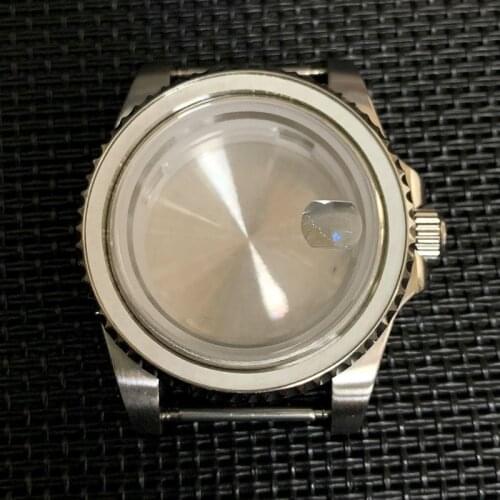 Stainless Steel Watch Case Watch Accessories 40mm Sapphire Mirror for Miyoda 8215 8205 for Pearl 2813 for EAT 2836 for GMT3804