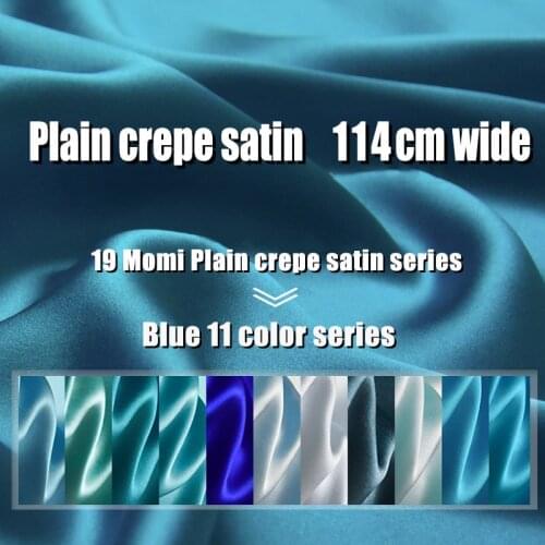 Pure Silk Fabric 100% Mulberry Cheongsam Garment Color Blue