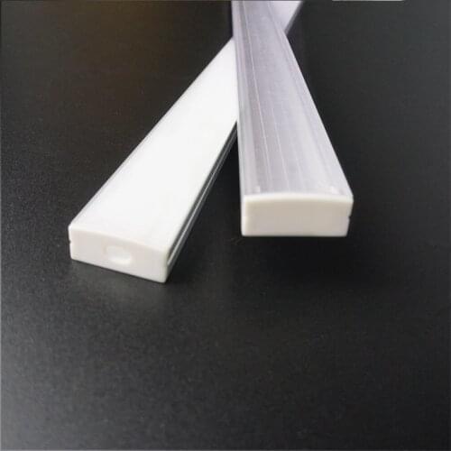 5pcs of 50cm Flat U Type 10mm High Double Row Led Aluminium Profile 20mm 5V 12V 24V Strip Channel Wide Bar Light Housing