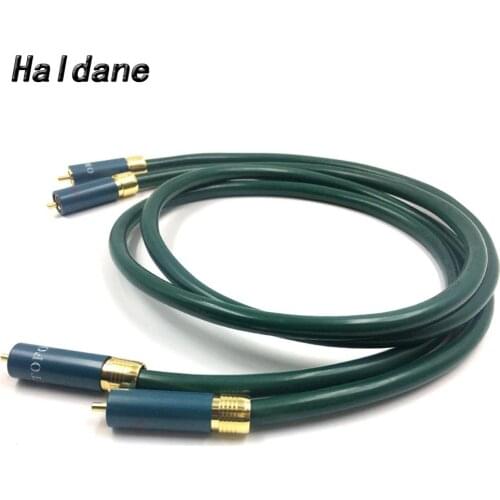 Haldane Pair HIFI Type-1 Gold Plated RCA Plug Audio Cable 2RCA Male to Male Interconnect Cable for FURU--CH FA-220