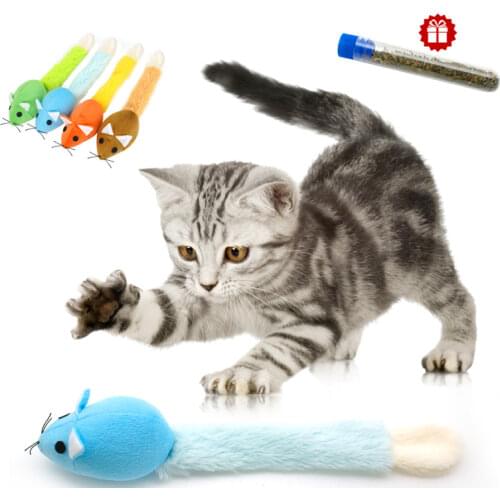 Pet Cat Toy Interactive Cats Teaser Toys Long Tail Mouse Toy Scratch Playing Training Toys Catnip For Kitten Mice Rat Product