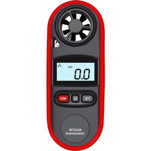 1pc 0-30m/s Wind Speed Temperature Gauge Tester Handheld LCD Display Digital Anemometer Meter Anemometer Sensor